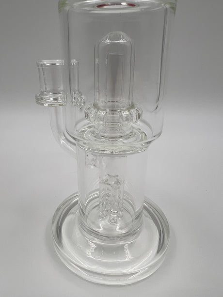 11" Red Lipped UFO to Tree Arm Lucky Goat Glass Bent Neck