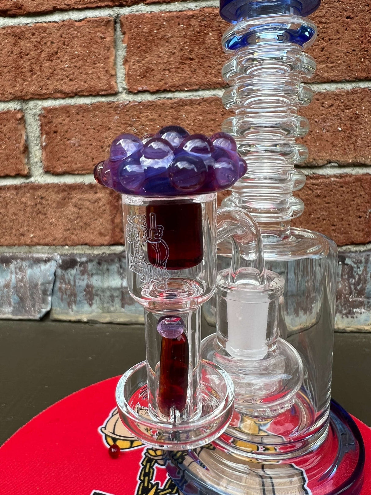 Messy Glass Mushroom Cap 4 Piece Slurper Glass Set