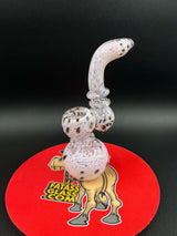 7" Glass Sherlock Bubbler Pipe With Carb Hole