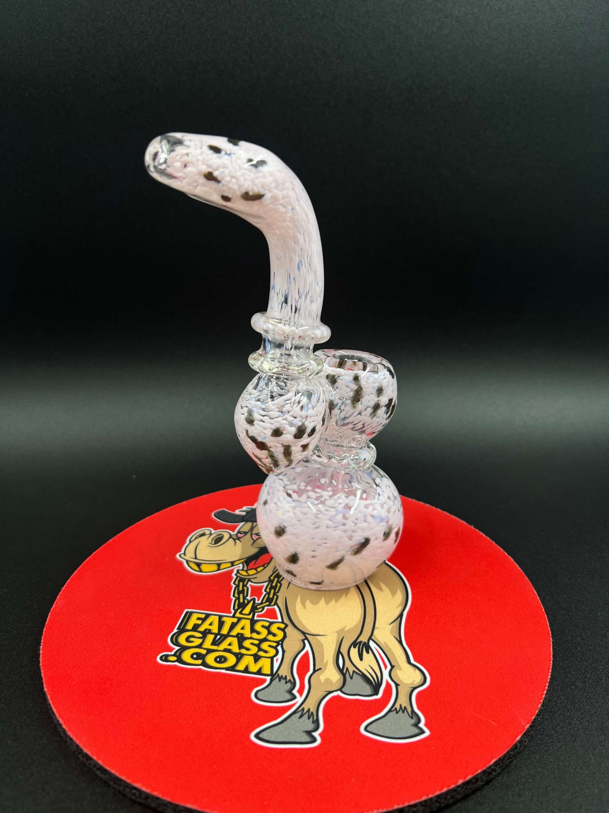 7" Glass Sherlock Bubbler Pipe With Carb Hole