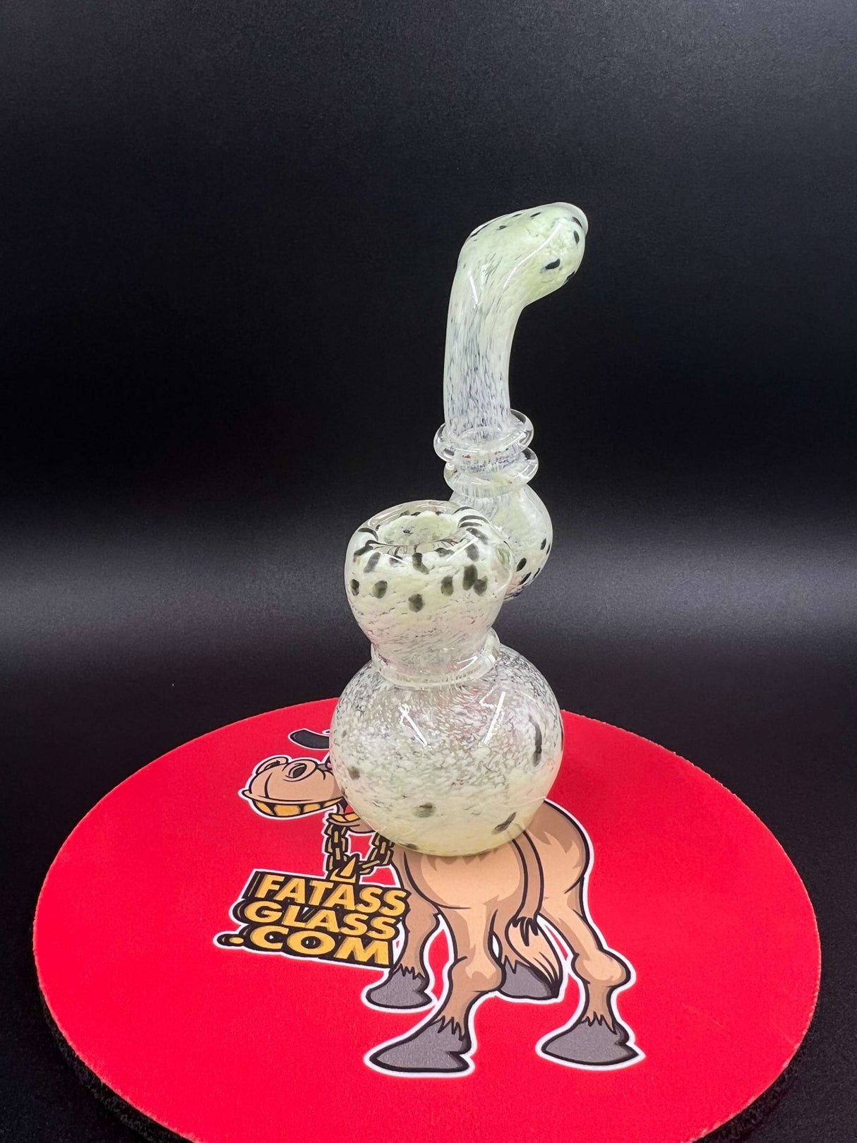 7" Glass Sherlock Bubbler Pipe With Carb Hole