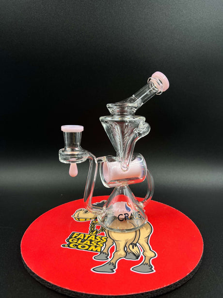 7" Crave Glass Showerhead Barrel Recycler Dab Rig