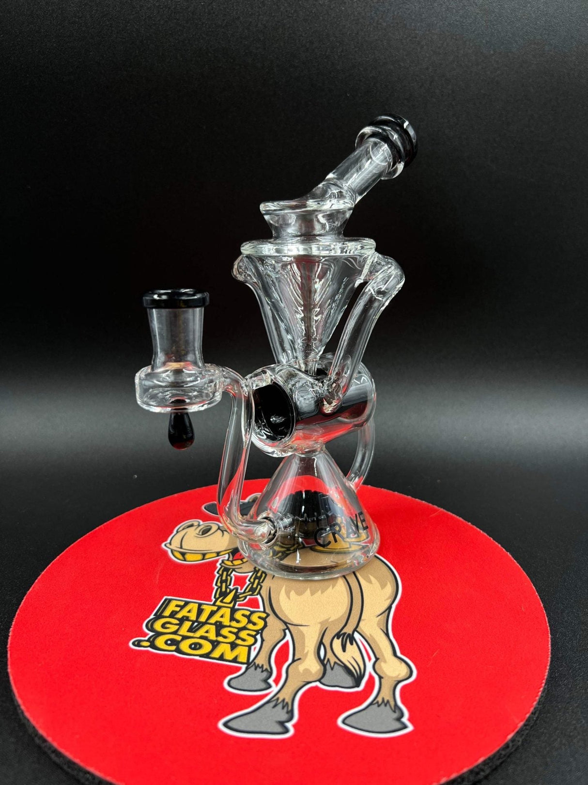 7" Crave Glass Showerhead Barrel Recycler Dab Rig