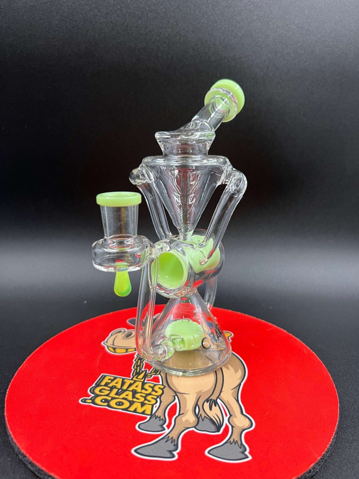 7" Crave Glass Showerhead Barrel Recycler Dab Rig