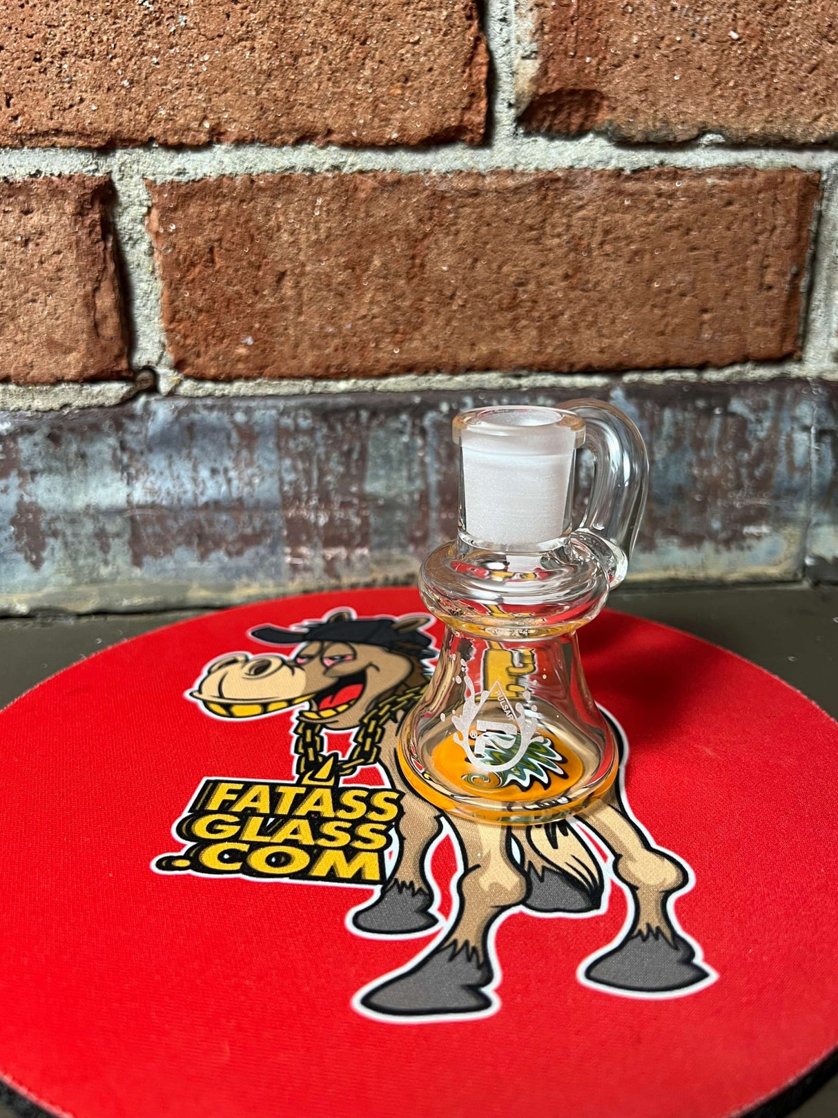 Pulsar 14mm 90 Degree Dry Ash Catcher Worked Rasta WigWag