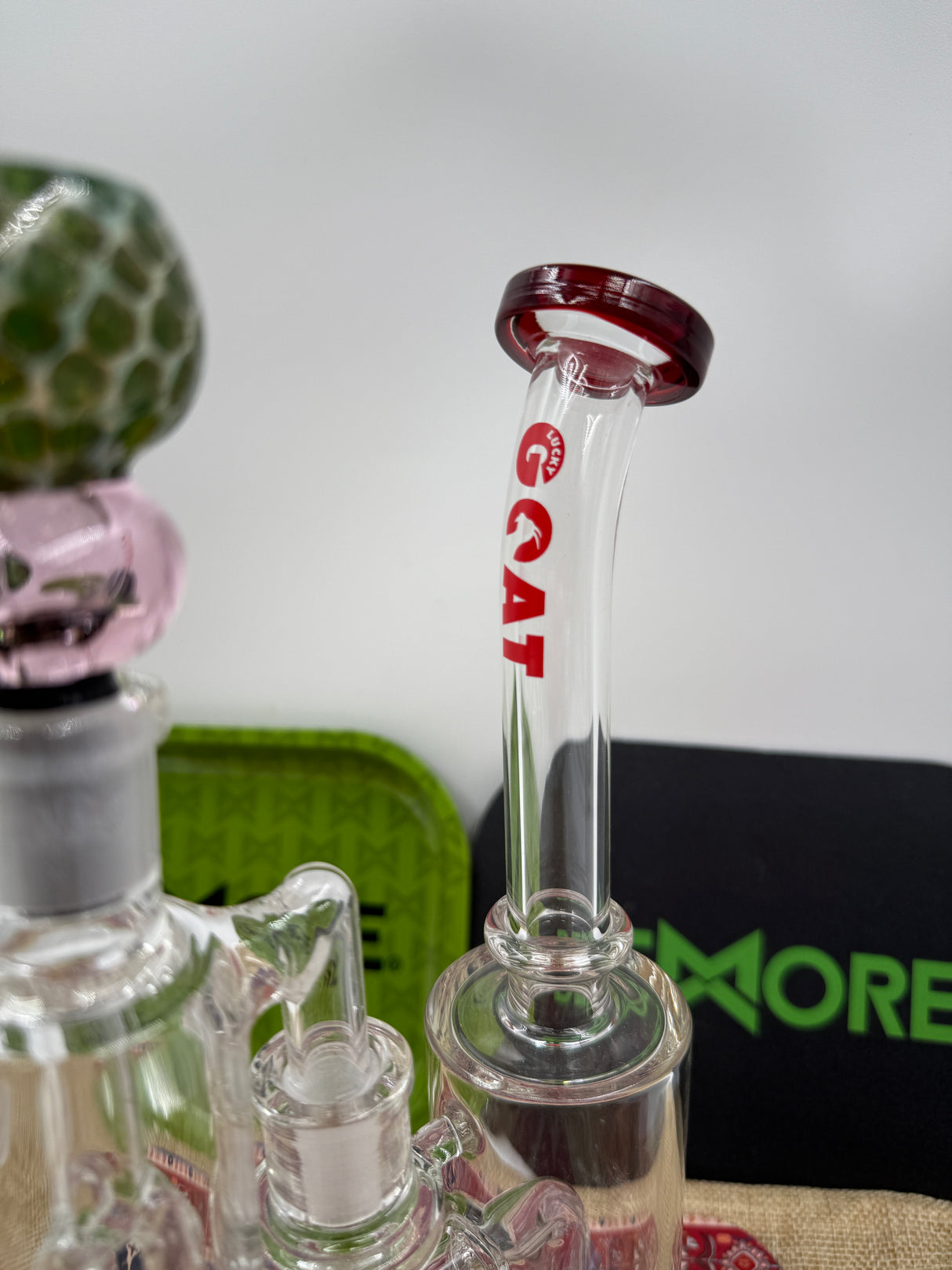 10" Lucky Goat Glass Ash Catcher Bundle