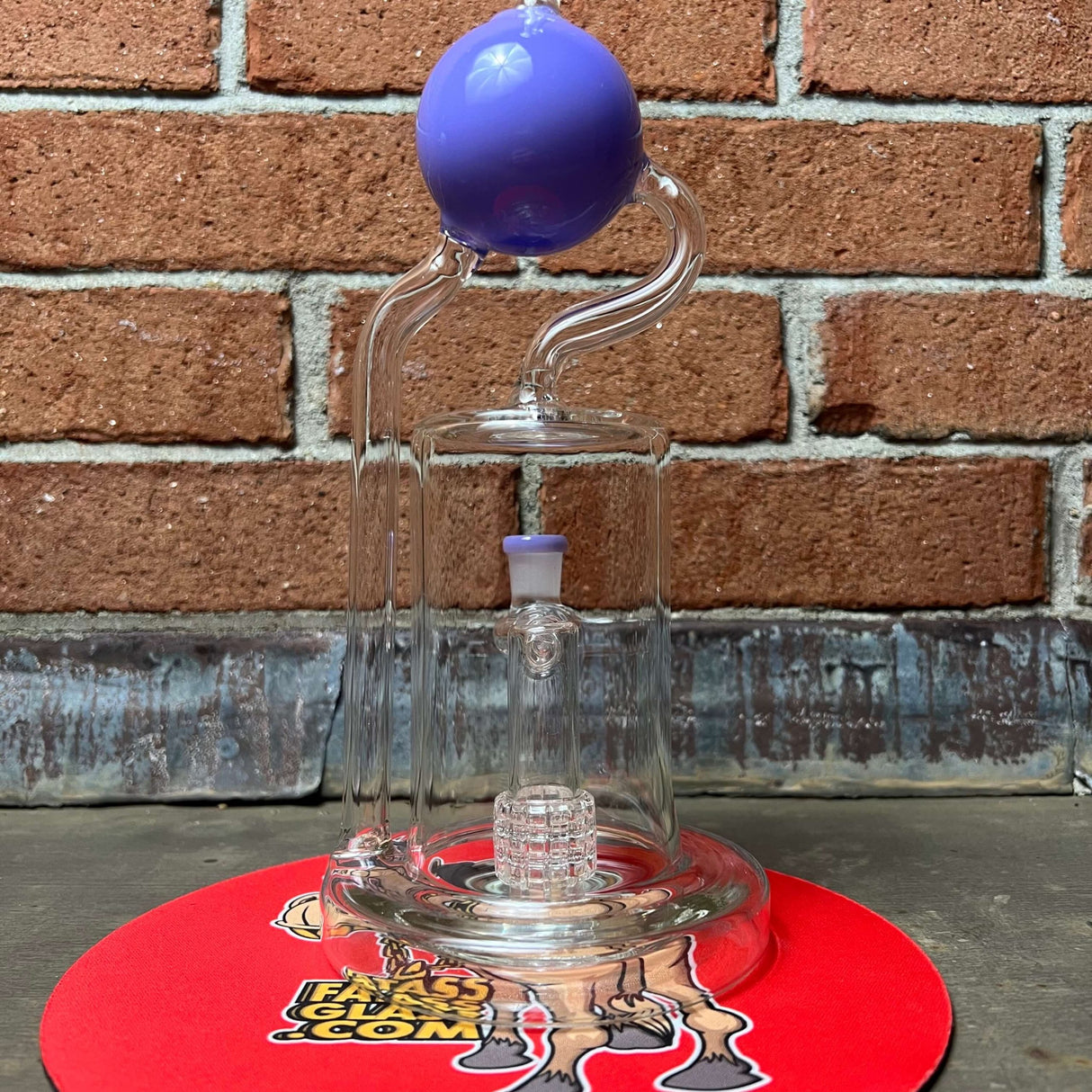 Glass Ball Recycler Waterpipe - 12" | 14mm Female