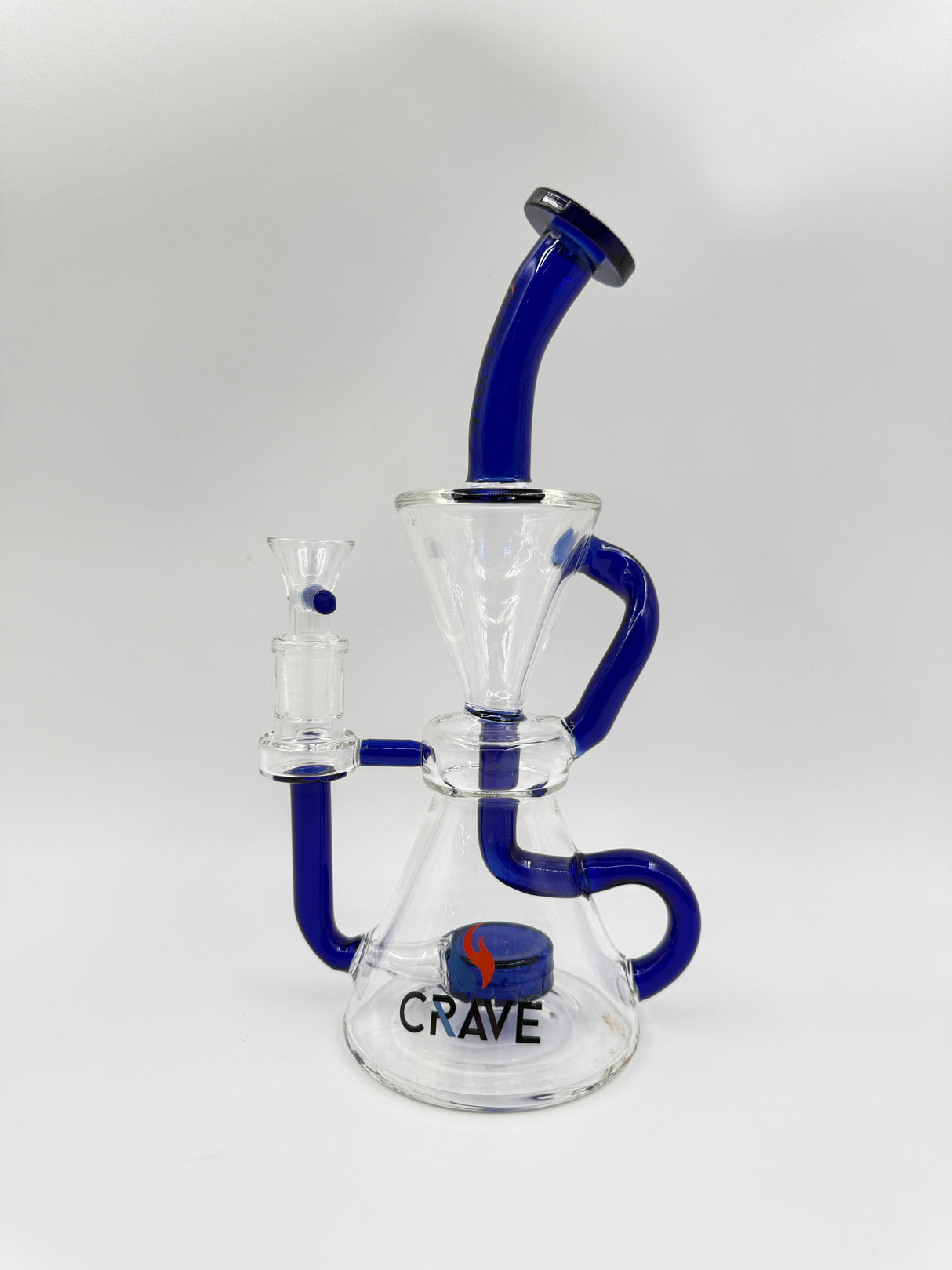 9" Crave Glass Clear & Colored Recycler
