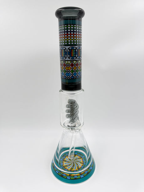 16" Colored Coil Percolator Beaker Bong