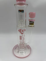 CLOSEOUT 16" Diamond Glass Double Matrix Perc Straight Tube Bong