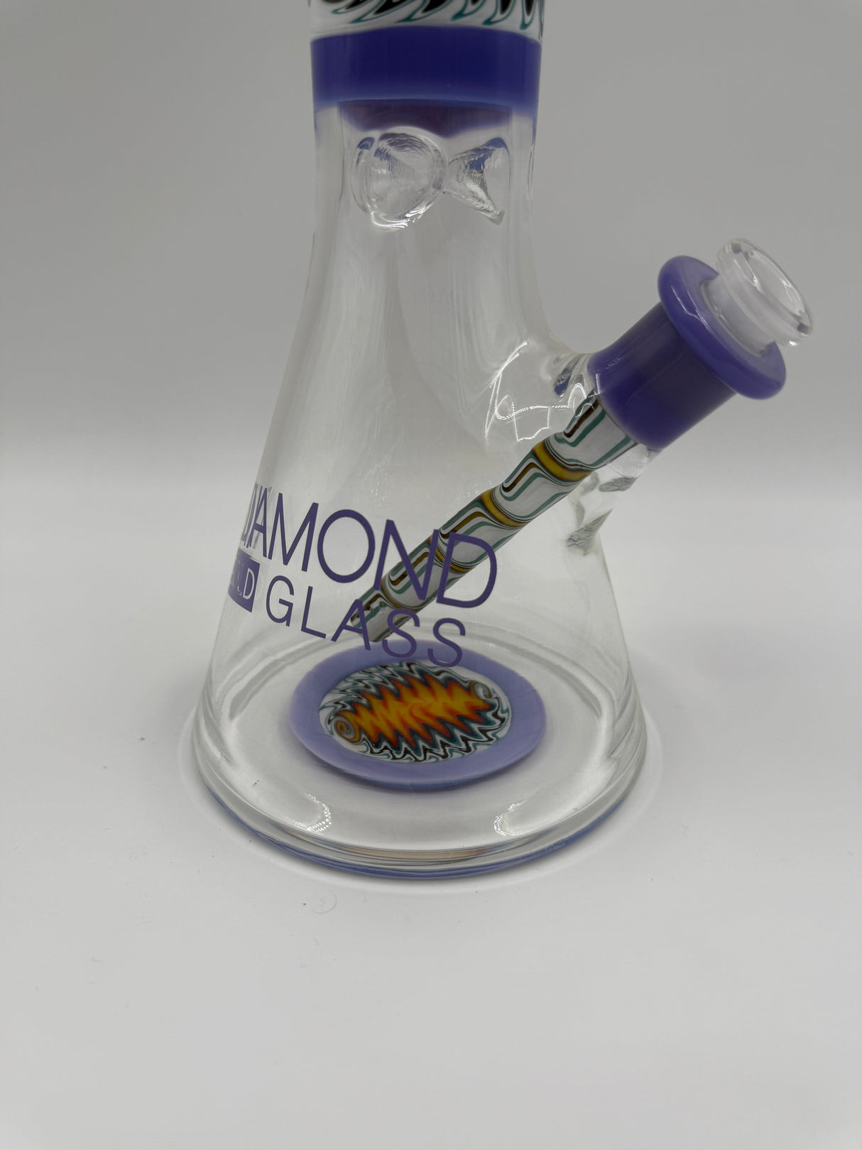 CLOSEOUT 16" Diamond Glass WigWag Beaker Bong