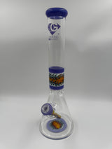 CLOSEOUT 16" Diamond Glass WigWag Beaker Bong