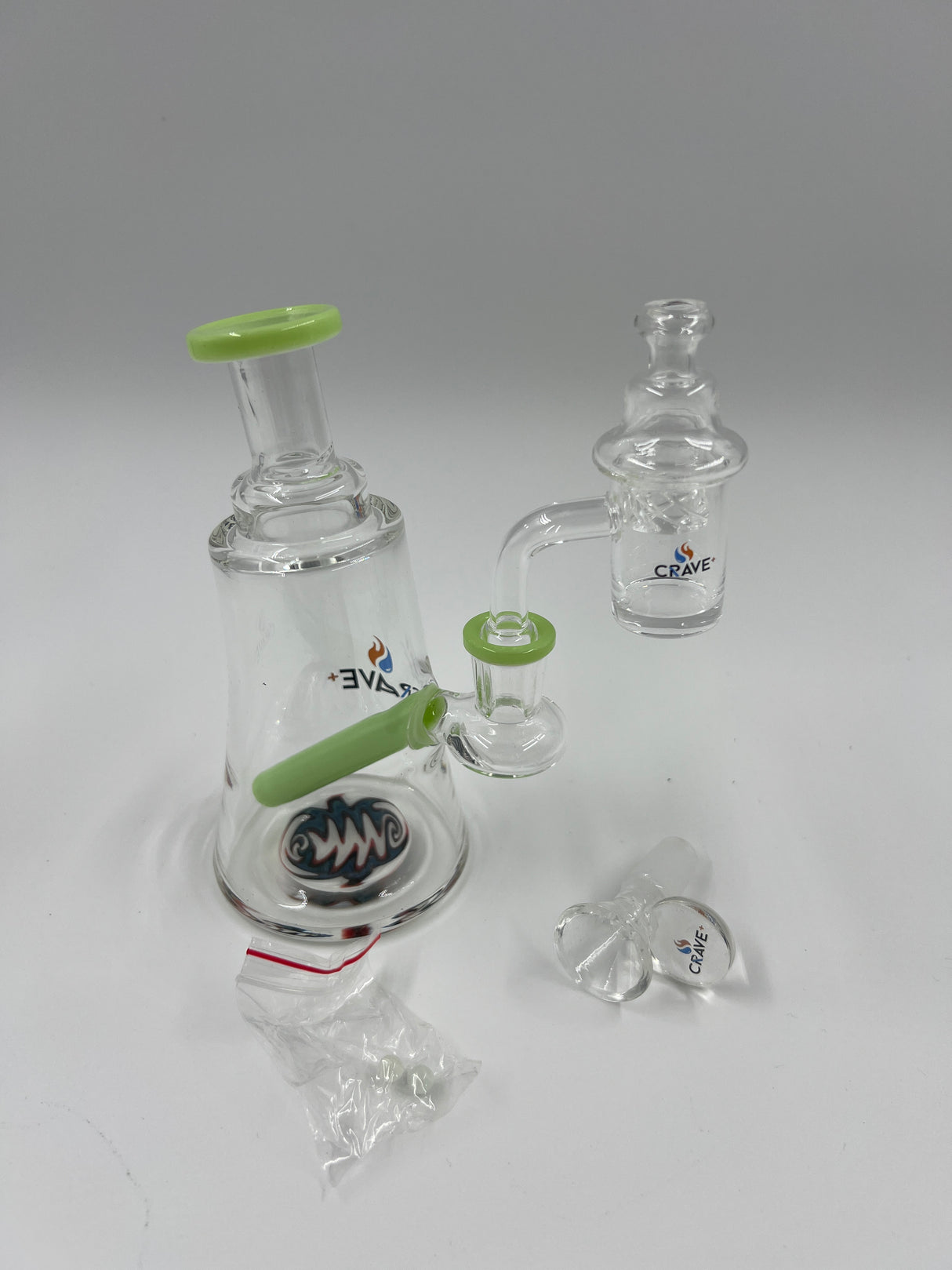 6" Crave Glass WigWag 6 Piece Dab Rig Gift Set