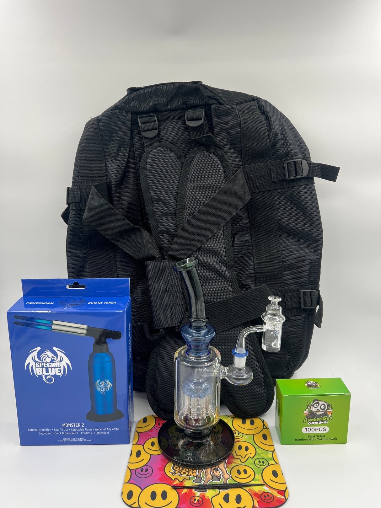 Dab Rig with BrightBay | Smell Proof Carbon Transport Duffle Bag | Bulk Set