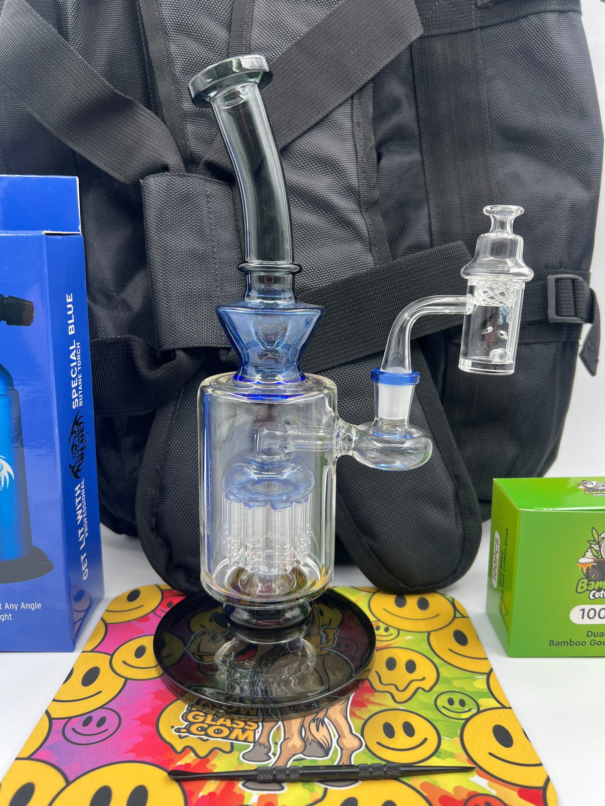 Dab Rig with BrightBay | Smell Proof Carbon Transport Duffle Bag | Bulk Set