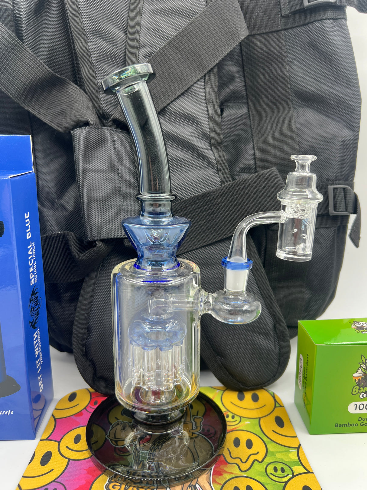 Dab Rig with BrightBay | Smell Proof Carbon Transport Duffle Bag | Bulk Set