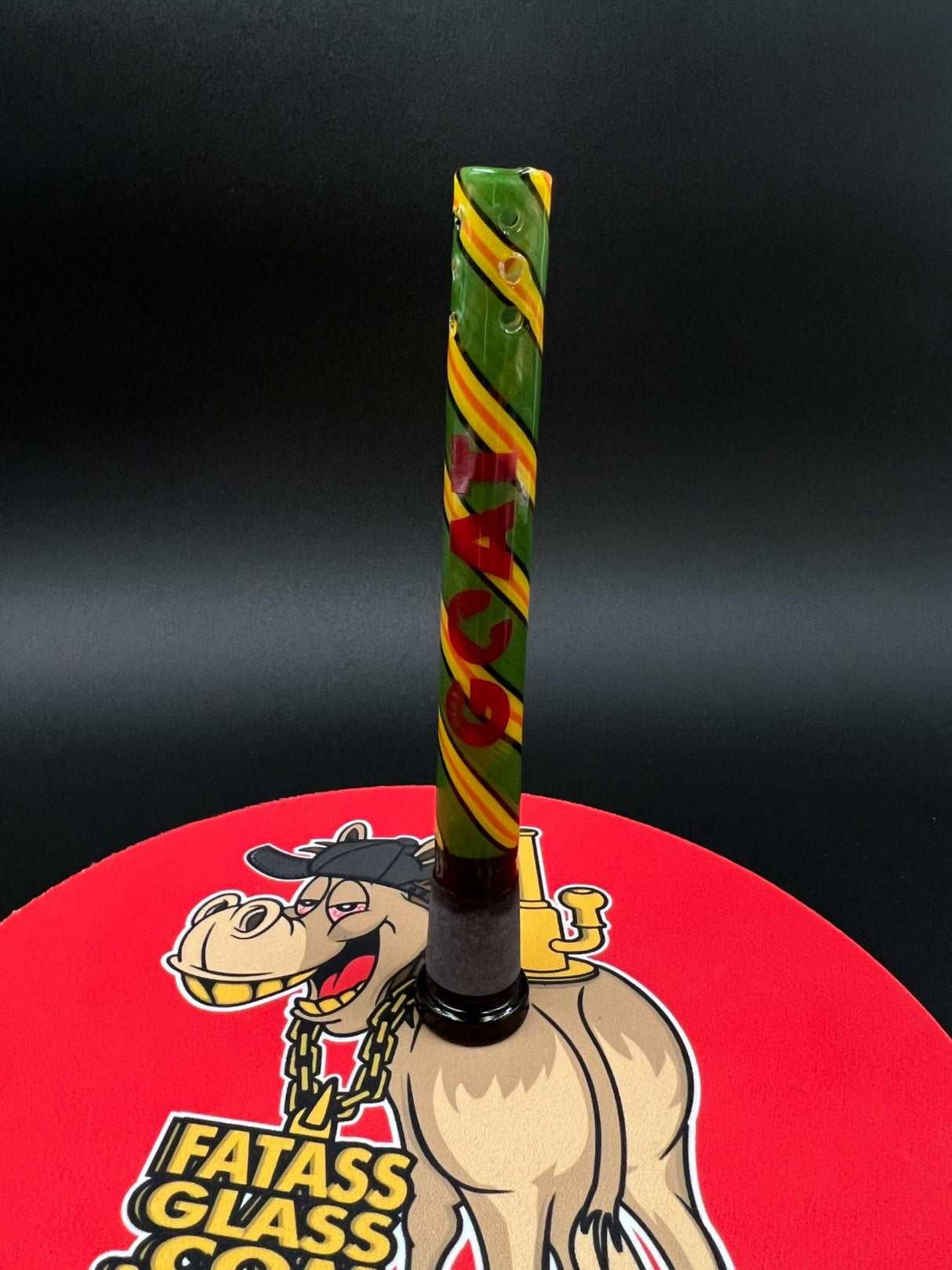 Colorful 4.5" Downstem by Lucky Goat Glass