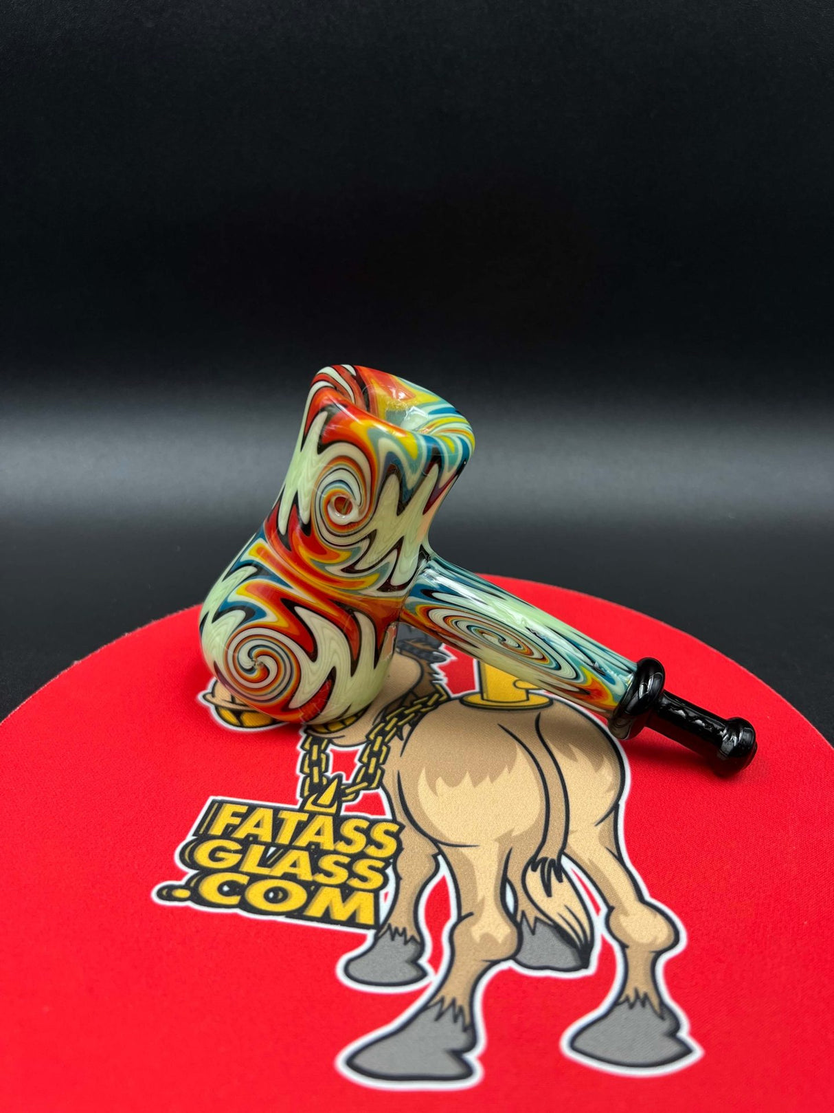 American Glass Colored Hammer Pipe 5"