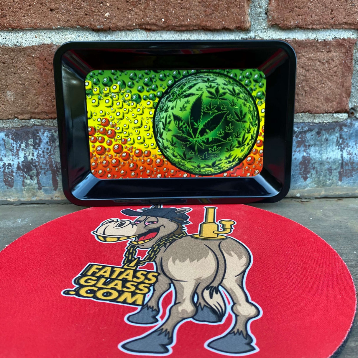 Rasta Mix Rolling Tray – fatassglass