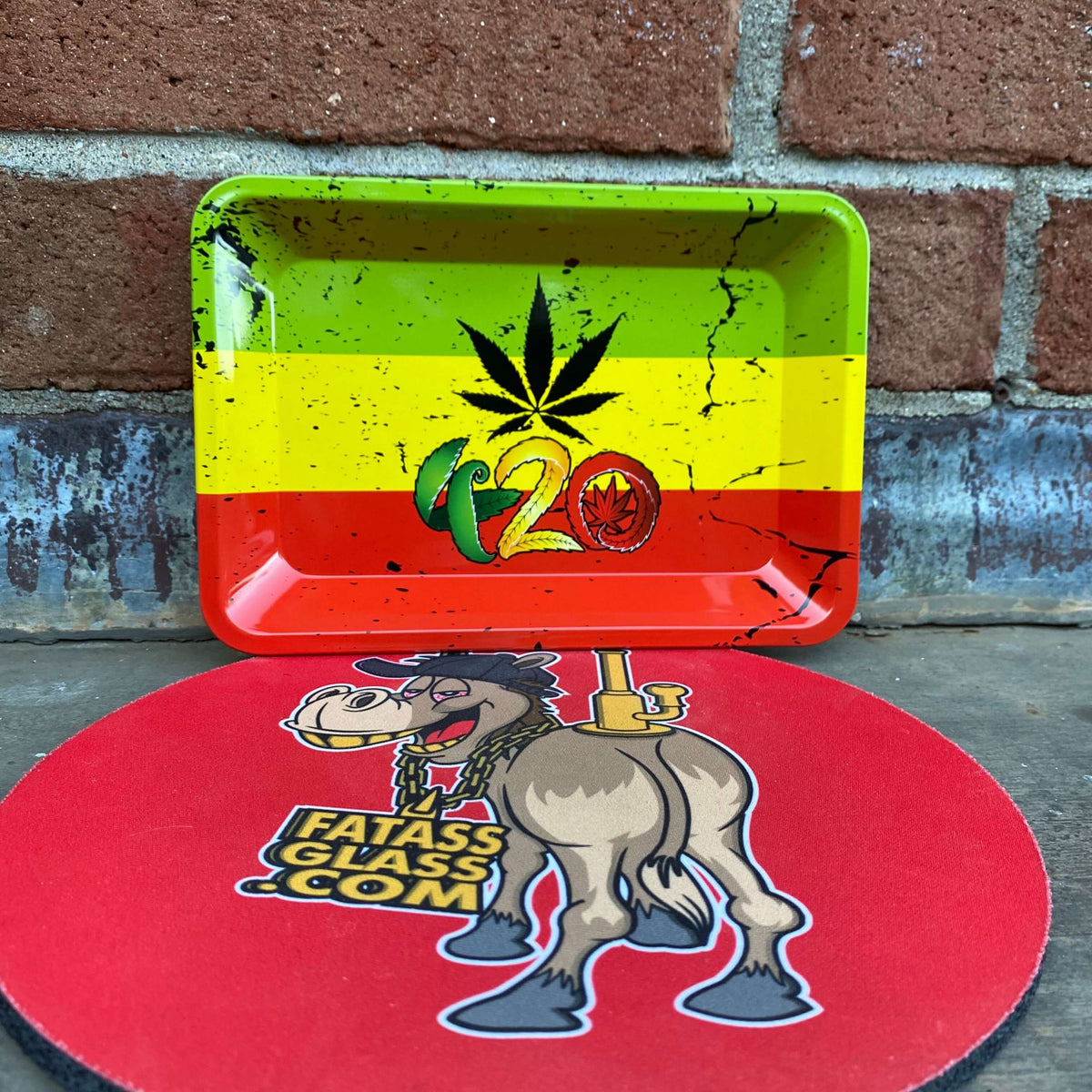 Rasta 420 Rolling Tray | Fat Ass Glass – fatassglass