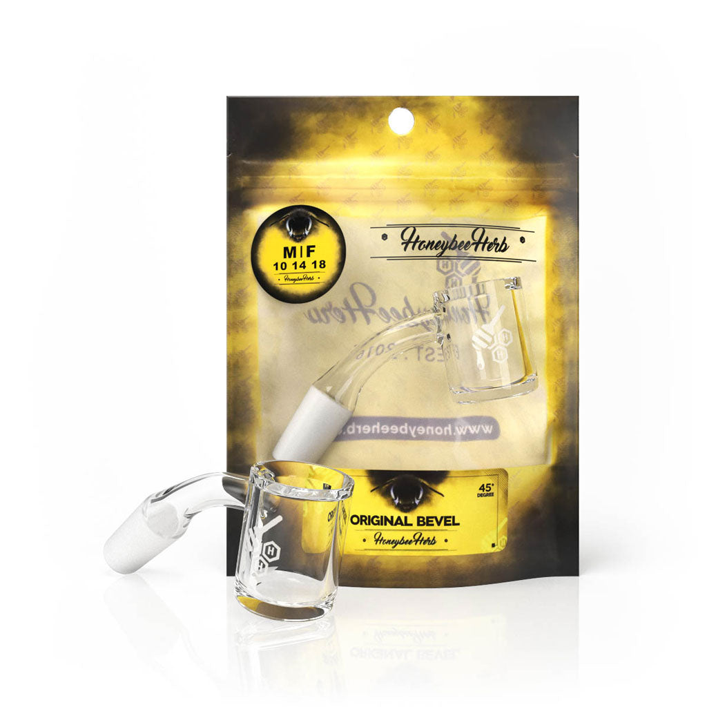 HONEYBEE HERB YELLOW LINE ORIGINAL BEVEL QUARTZ BANGER
