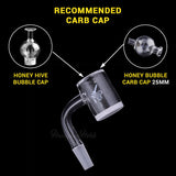 HONEY & MILK BEVEL QUARTZ BANGER - 90° DEGREE | YL-CLOSEOUT