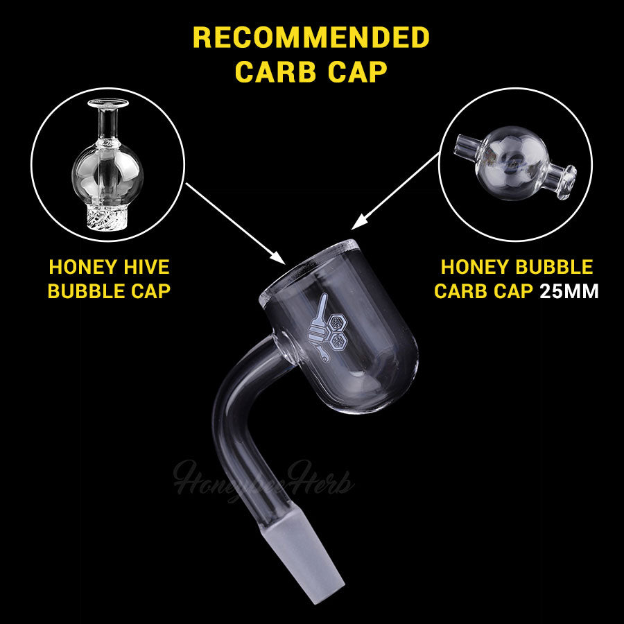 HONEY BEVEL BOWL QUARTZ BANGER - 90° DEGREE | YL-CLOSEOUT