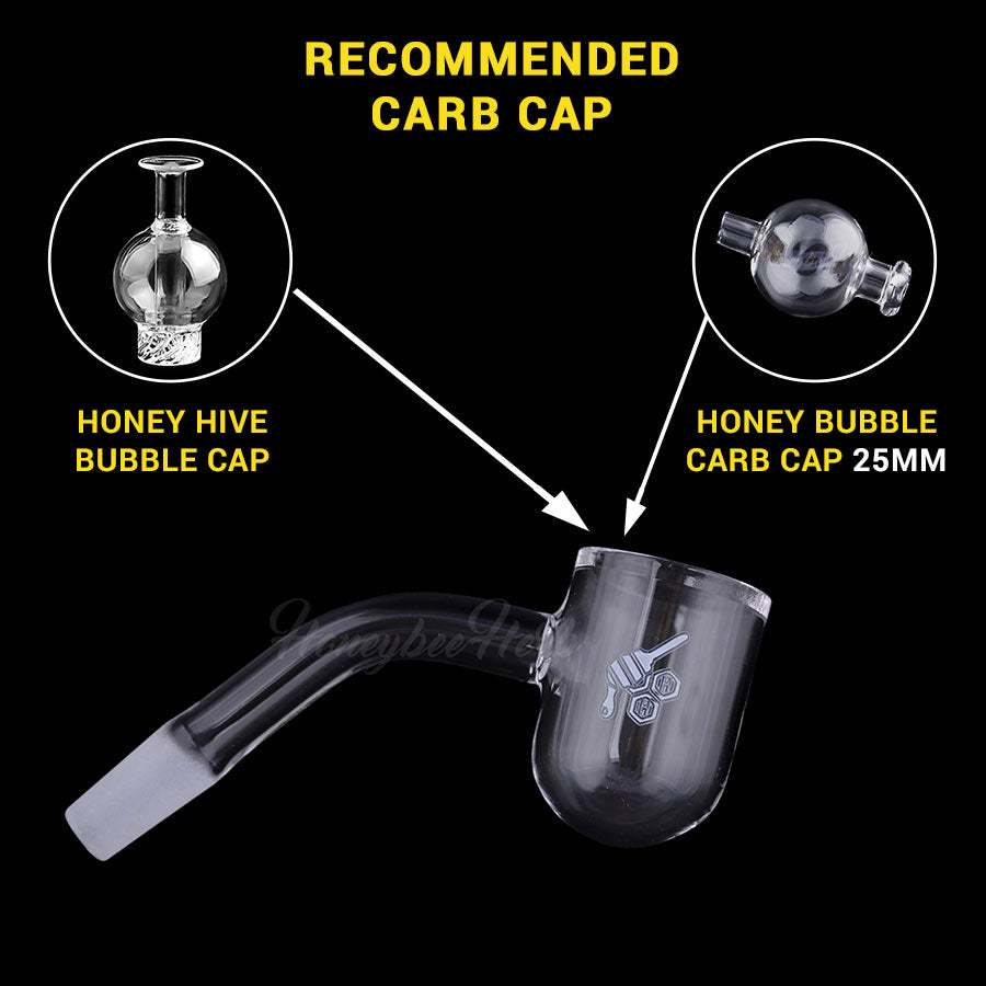 HONEY BEVEL BOWL QUARTZ BANGER - 45° DEGREE | YL-CLOSEOUT