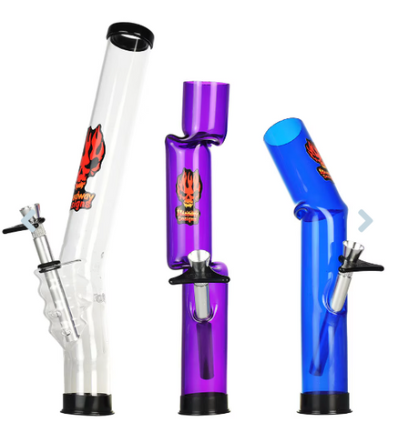 Headway Gas Mask & Acrylic Water Pipe Combo | 9" to 13" | Styles & Colors Vary