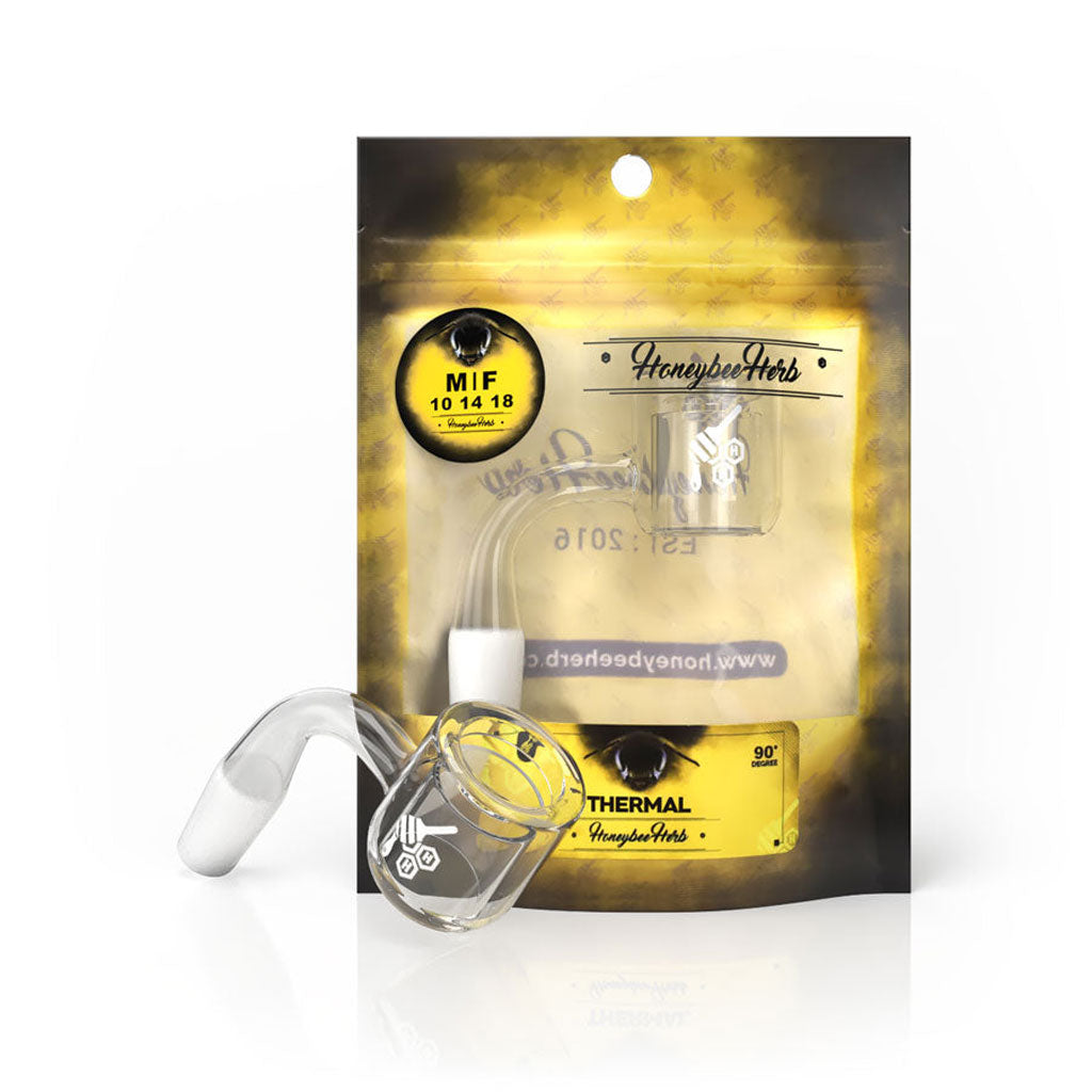 HONEYBEE HERB YELLOW LINE THERMAL QUARTZ BANGER