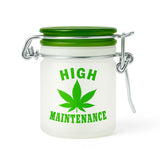 AIRTIGHT FROSTED GLASS HIGH MAINTENANCE STASH JAR