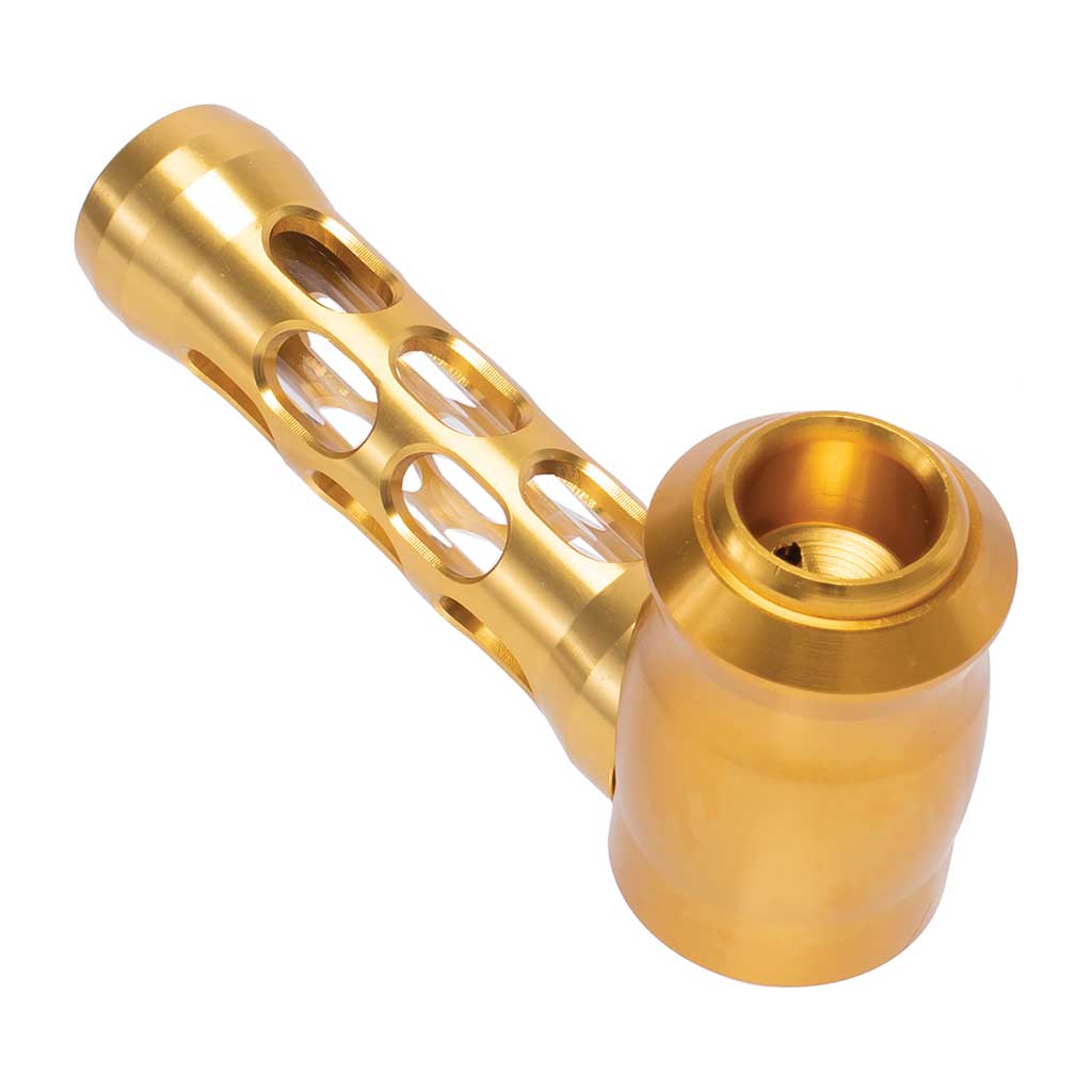 ALUMINUM GLASS PERFORATED HAND PIPE