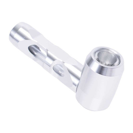 ALUMINUM GLASS SMOKING PIPE