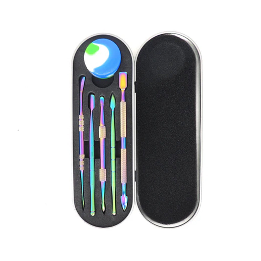 ANODIZED DABBER SET WITH SILICONE & TIN