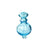Fat Ass Glass aqua blue glow in the dark flecked glass bubble carb cap shown upright with round body and speckled detail