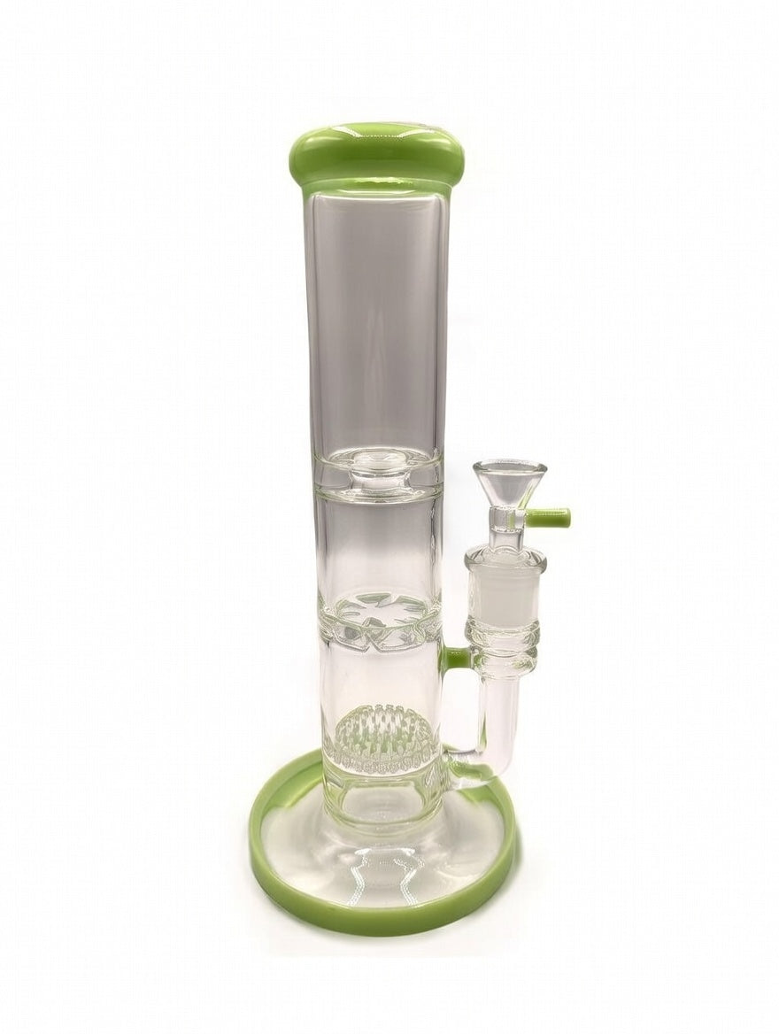 10" Triple Perc Straight Tube