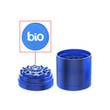 BIO 2.5-Inch 5-Piece Aluminum Web Toothless Grinder In Blue With Magnetic Lid – FGC