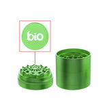 BIO 2.5-Inch 5-Piece Aluminum Web Toothless Grinder In Green With Magnetic Lid – FGC