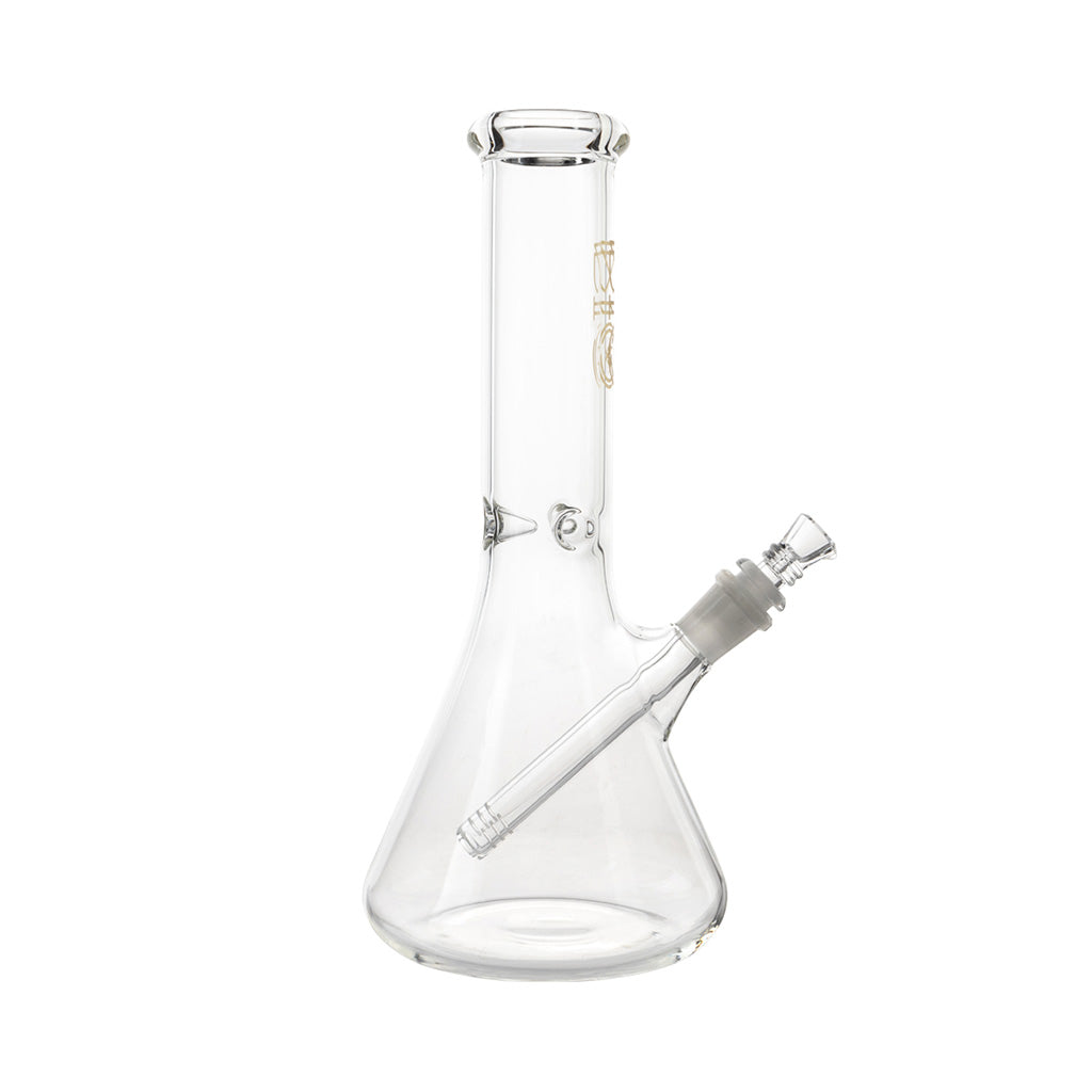Side Angle Of The Bio 50 X 5 Beaker Bong Showing The Downstem And Durable Clear Glass At Fat Ass Glass