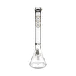Front View Of Bio 50 X 5 Gold Beaker Bong, Featuring 18-Inch Clear Glass Body With Logo Available At FGC