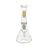 Front View Of Bio 50 X 5 Rasta Beaker Bong, Featuring 12-Inch Clear Glass Body With Logo Available At FGC