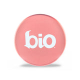 Top Lid of BIO 5-Piece Aluminum Toothless Grinder In Pink With BIO Logo – FGC