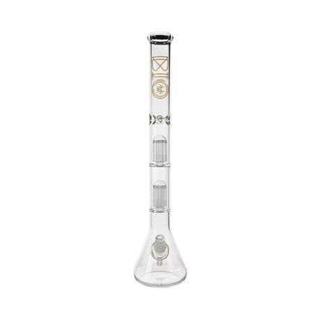 BIO GLASS DOUBLE CHAMBER 10 ARM TREE PERCOLATOR BEAKER WATER PIPE