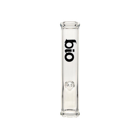 11-Inch BIO Steamroller Glass Pipe Front View With Black Logo At Fat Ass Glass