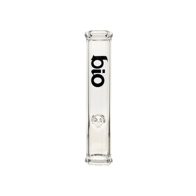 11-Inch BIO Steamroller Glass Pipe Front View With Black Logo At Fat Ass Glass