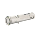 BIO Steamroller Black Glass Pipe Side Close Angle View – 11 Inch Straight Tube Available At Fat Ass Glass