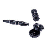 ALUMINUM RIBBED SMOKING PIPE WITH GRINDER