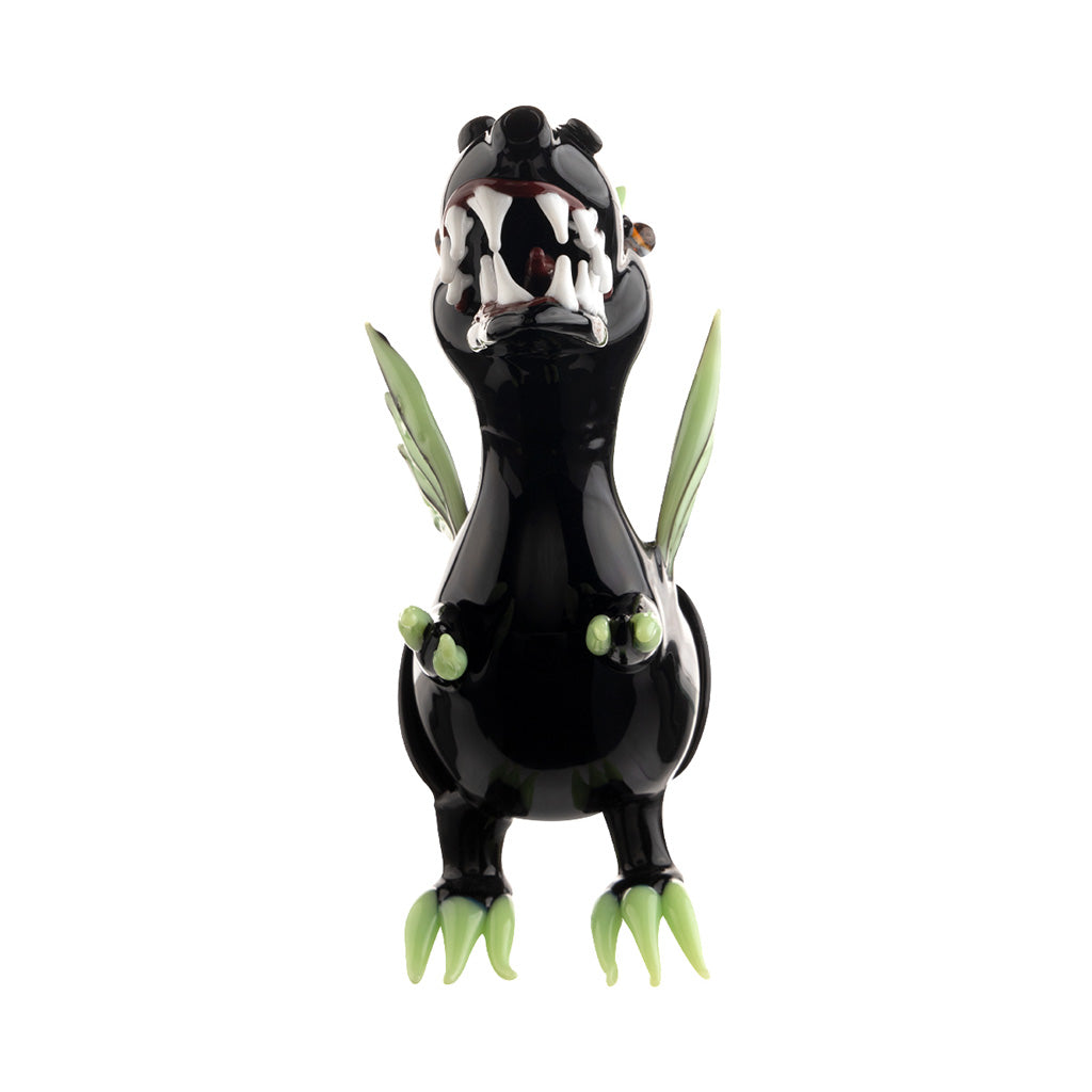 BLACK & SLYME DRAGON GLASS WATER PIPE