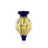 Blue snaked glass round directional carb cap by Fat Ass Glass shown in upright front view on a white background.