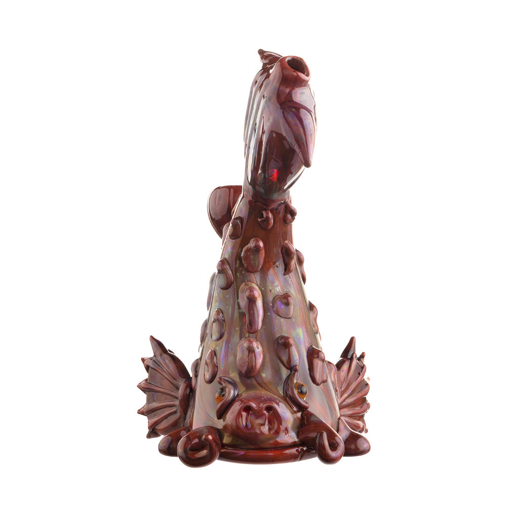 ARTISTIC ARCHED FISH GLASS WATER PIPE